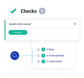 Sonar provides early SAST feedback around the number of Bugs, Vulnerabilities and code smells in your project
