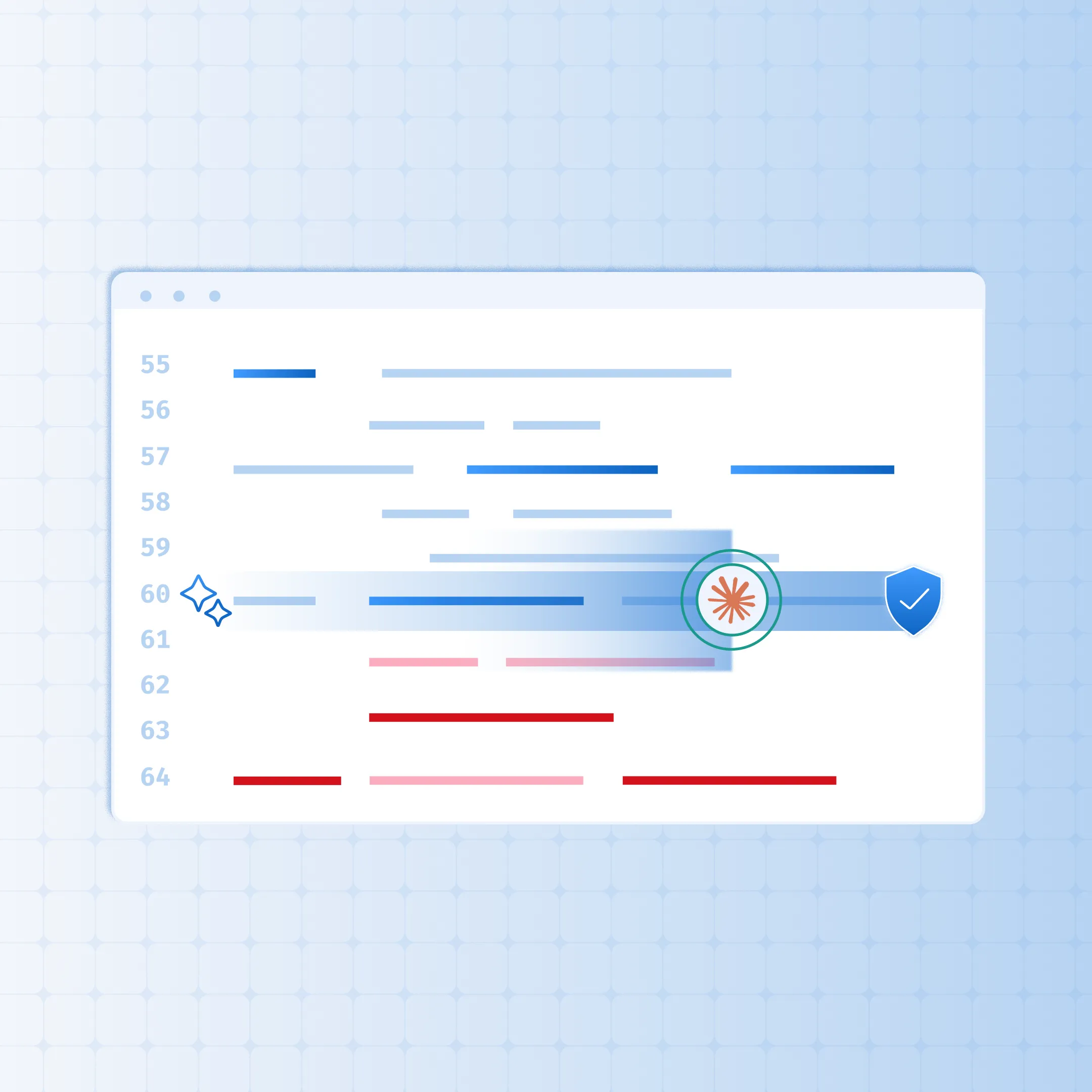 Illustration for Sonar Context Augmentation guide for Claude Code and SonarQube, showing a code editor with highlighted lines, automated issue detection, and security shield to represent AI-assisted code analysis with project guidelines and architecture awareness for cleaner enterprise-ready code
