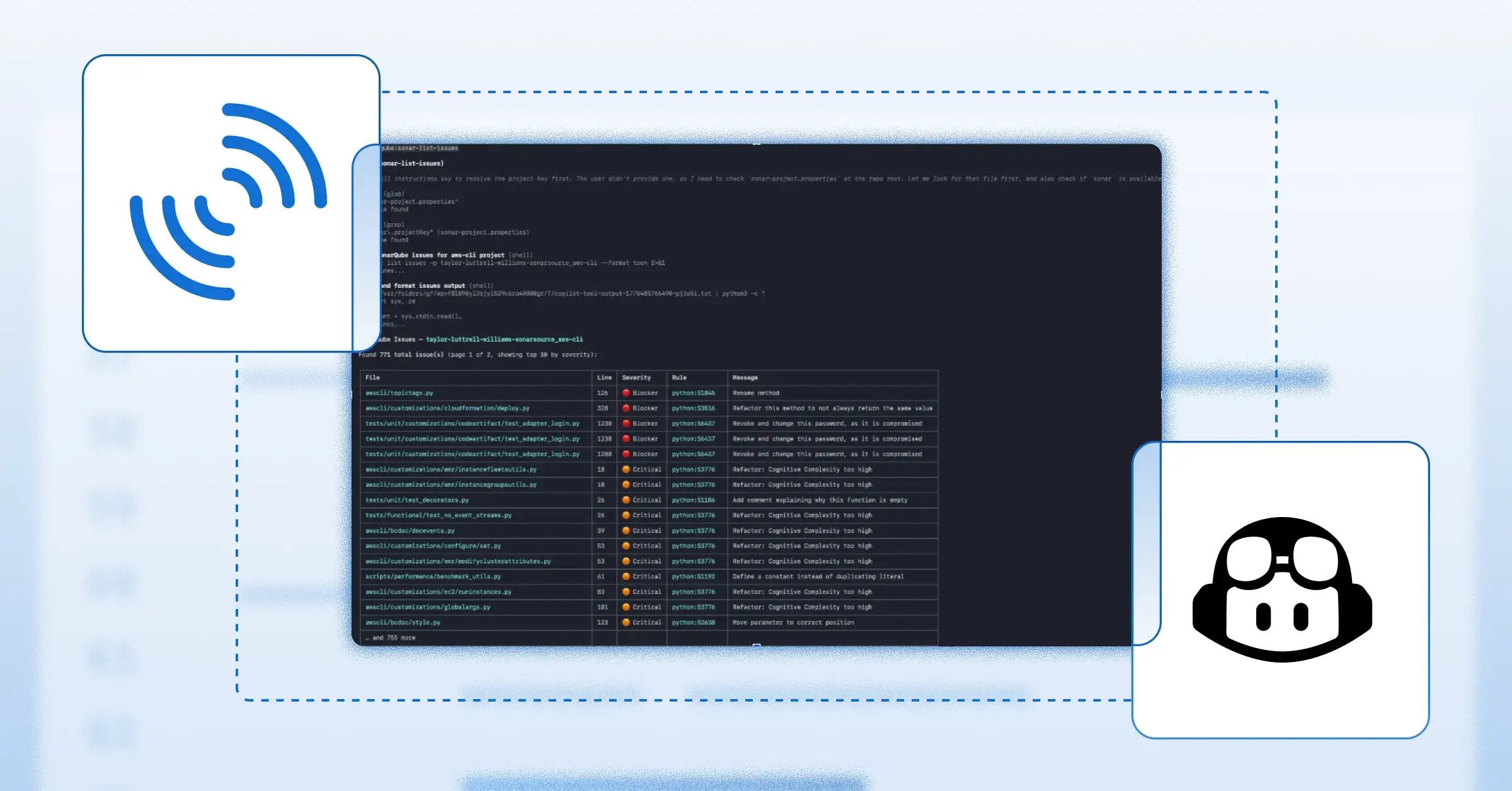 Image for Now available: SonarQube plugin for GitHub Copilot CLI