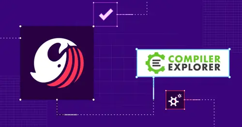 Image of Sonar Logo and Compiler Explorer integration
