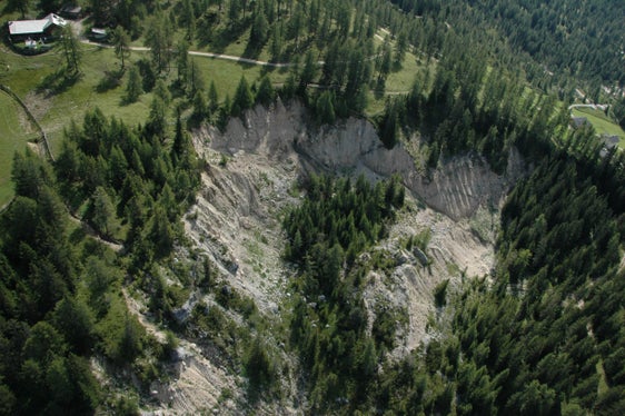 Rutschung Sotrù, Gemeinde Abtei, 2012