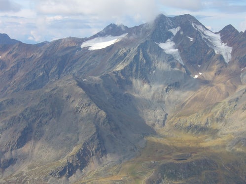 Alta Val Senales: il circo glaciale di Lazaun con il rock glacier e i depositi morenici della piccola età glaciale.