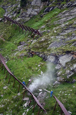 Realizzazione di pontili da neve, Moso in Passiria