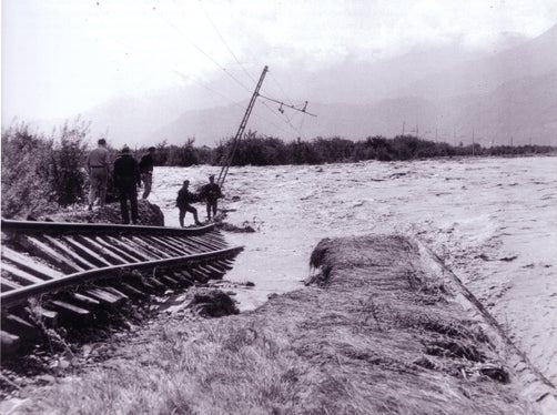 Etsch bei Burgstall, 1965