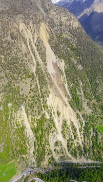 Frana sotto il sasso scabro nell’area “Gongl” e “Stiefl” presso il Rio Senales, Comune di Senales, 2025