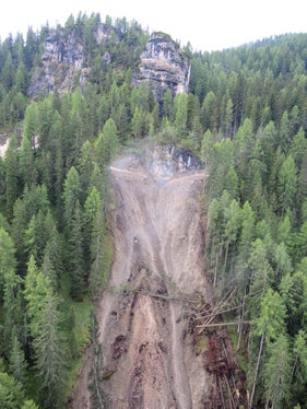 Hangmure am Crëp de Sela, Gemeinde Corvara, 2016
