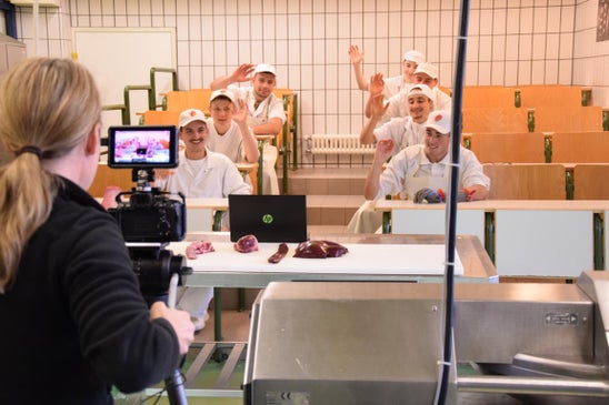 Dreharbeiten zum Schulfilm