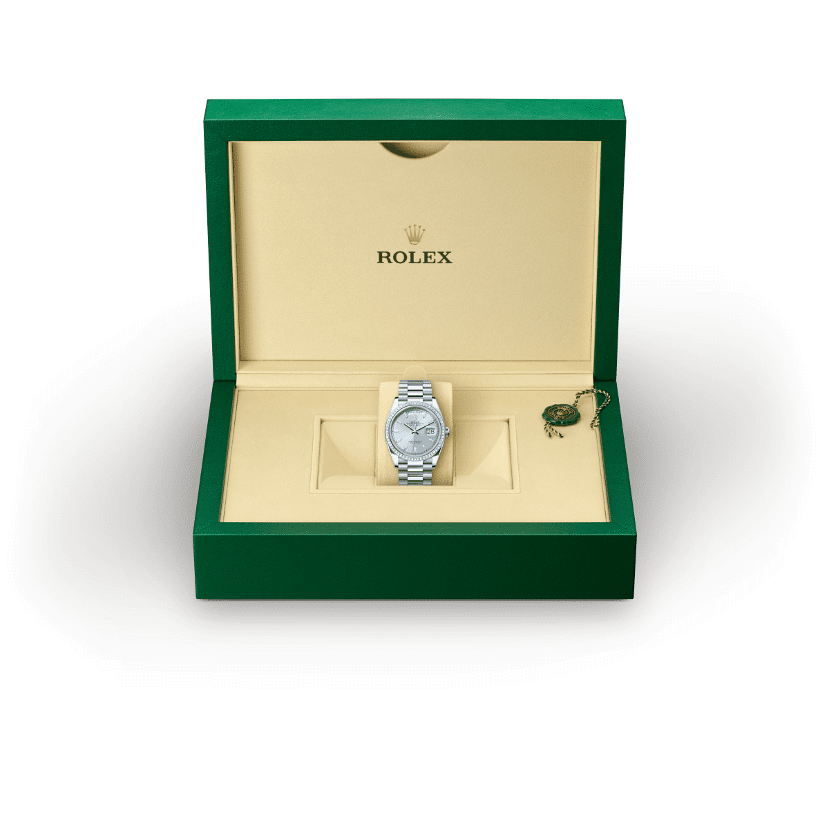 ガッシュGUSH Rolex Day-Date 36 128396 Ice Blue Dial, Platinum, 36.0 mm, Self