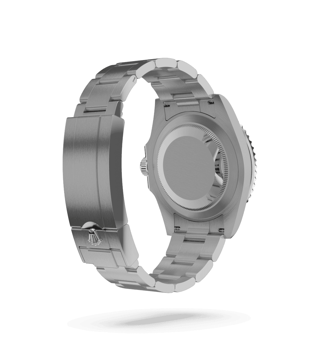 Rolex Submariner Date in Oyster, 41 mm, Oystersteel with a Zwart dial, Unidirectioneel draaibaar met 60-minutenverdeling, krasbestendige keramische Cerachrom-ring van groene keramiek, cijfers en schaalverdelingen met platina coating bezel, and Oyster, massieve driedelige schakels bracelet