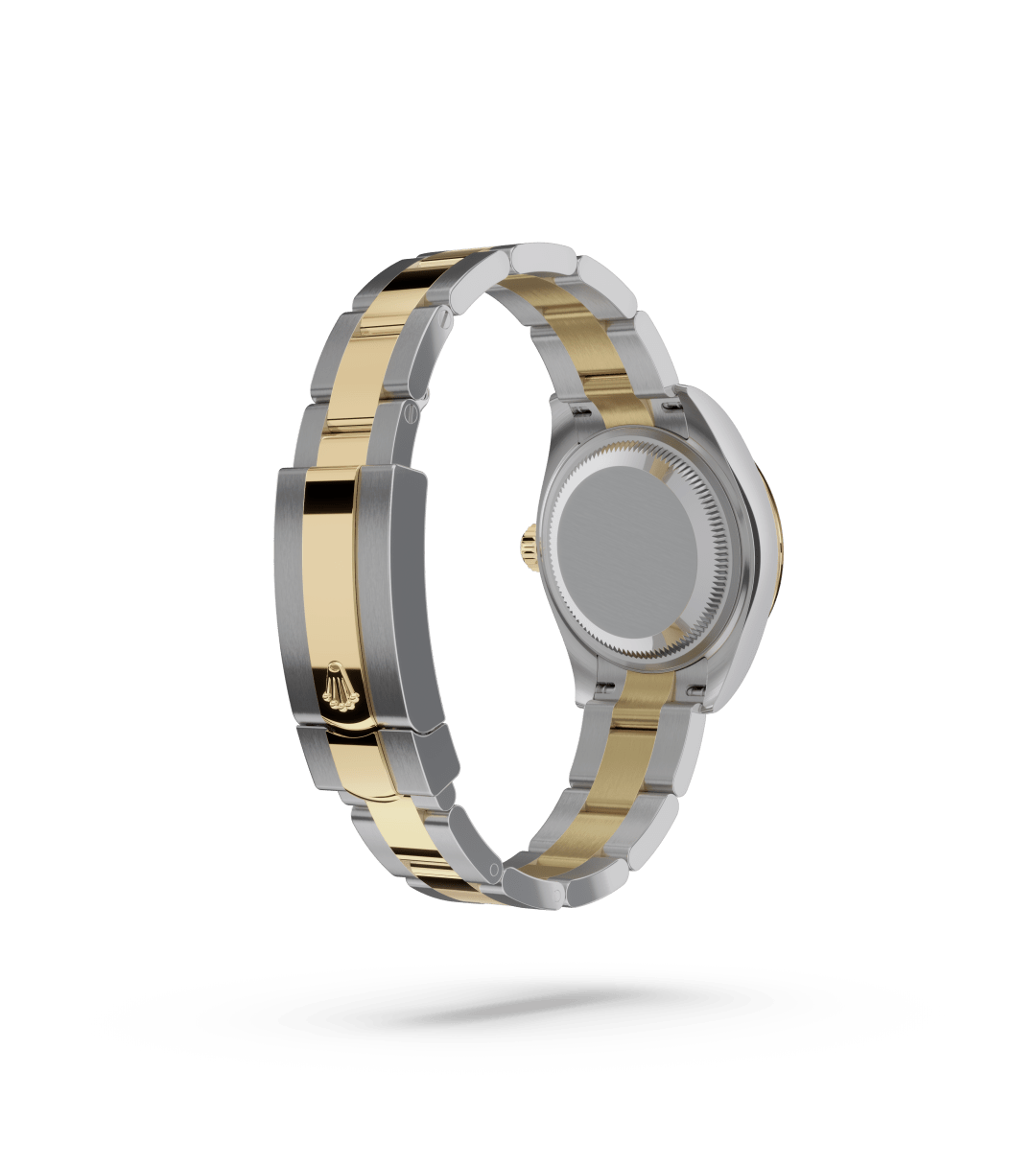 Rolex Lady-Datejust in Oyster, 28 mm, Oystersteel and yellow gold with a Champagne-colour set with diamonds dial, Fluted bezel, and Oyster, three-piece solid links bracelet