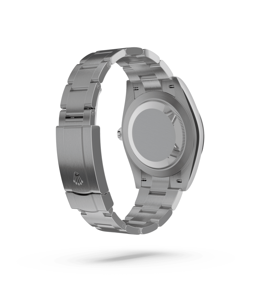 Rolex Oyster Perpetual 41 in Oyster, 41 mm, Oystersteel with a Bright black dial, Domed bezel, and Oyster, three-piece solid links bracelet