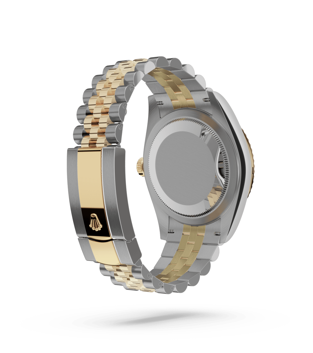 Rolex Sky-Dweller in Oyster, 42 mm, Oystersteel and yellow gold with a Bright black dial, Fluted, bidirectional rotatable Rolex Ring Command bezel, and Jubilee, five-piece links bracelet