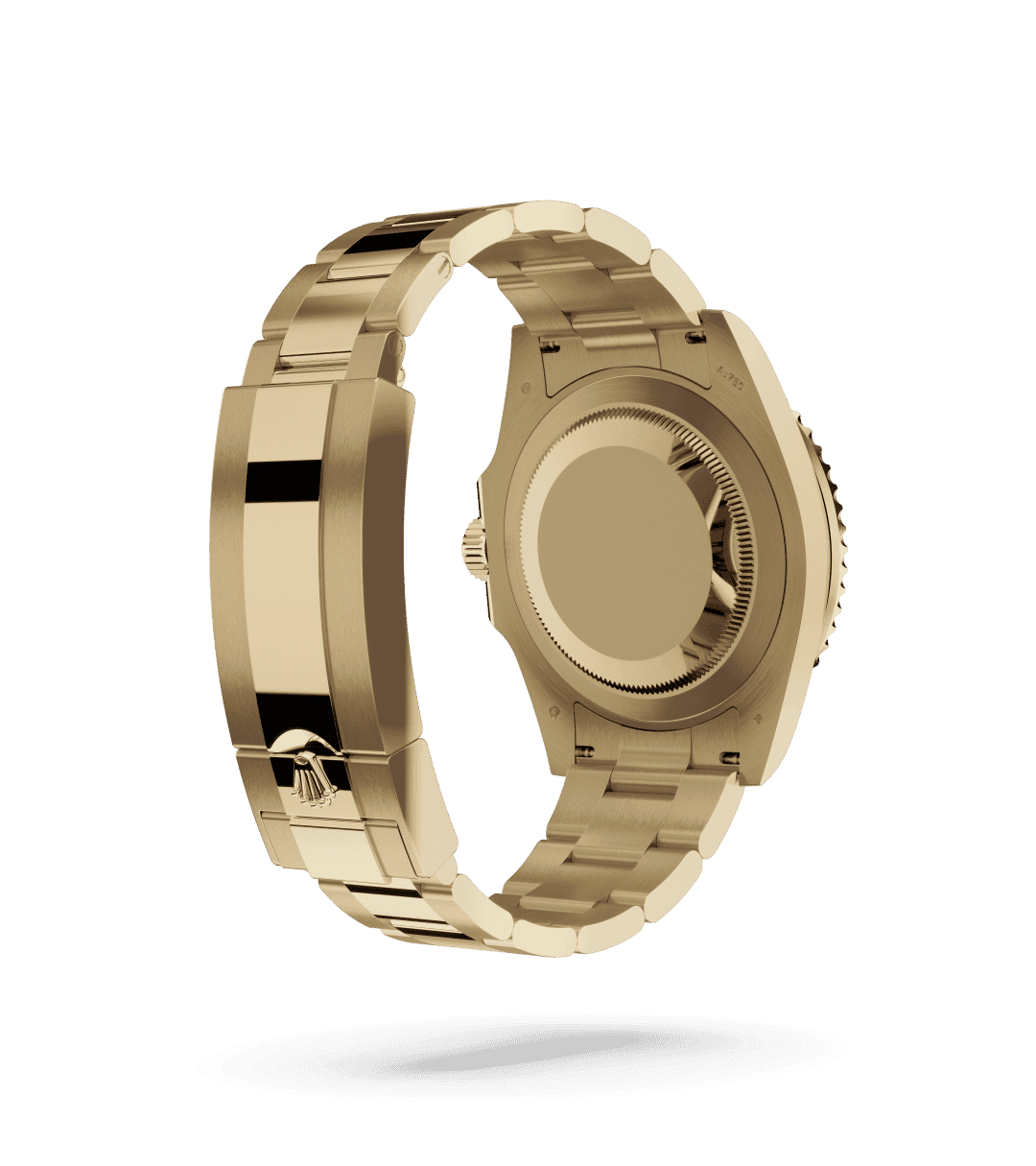 Rolex Submariner Date in Oyster, 41 mm, yellow gold with a Royal blue dial, Unidirectional rotatable 60-minute graduated, scratch-resistant Cerachrom insert in blue ceramic, numerals and graduations coated in gold bezel, and Oyster, three-piece solid links bracelet