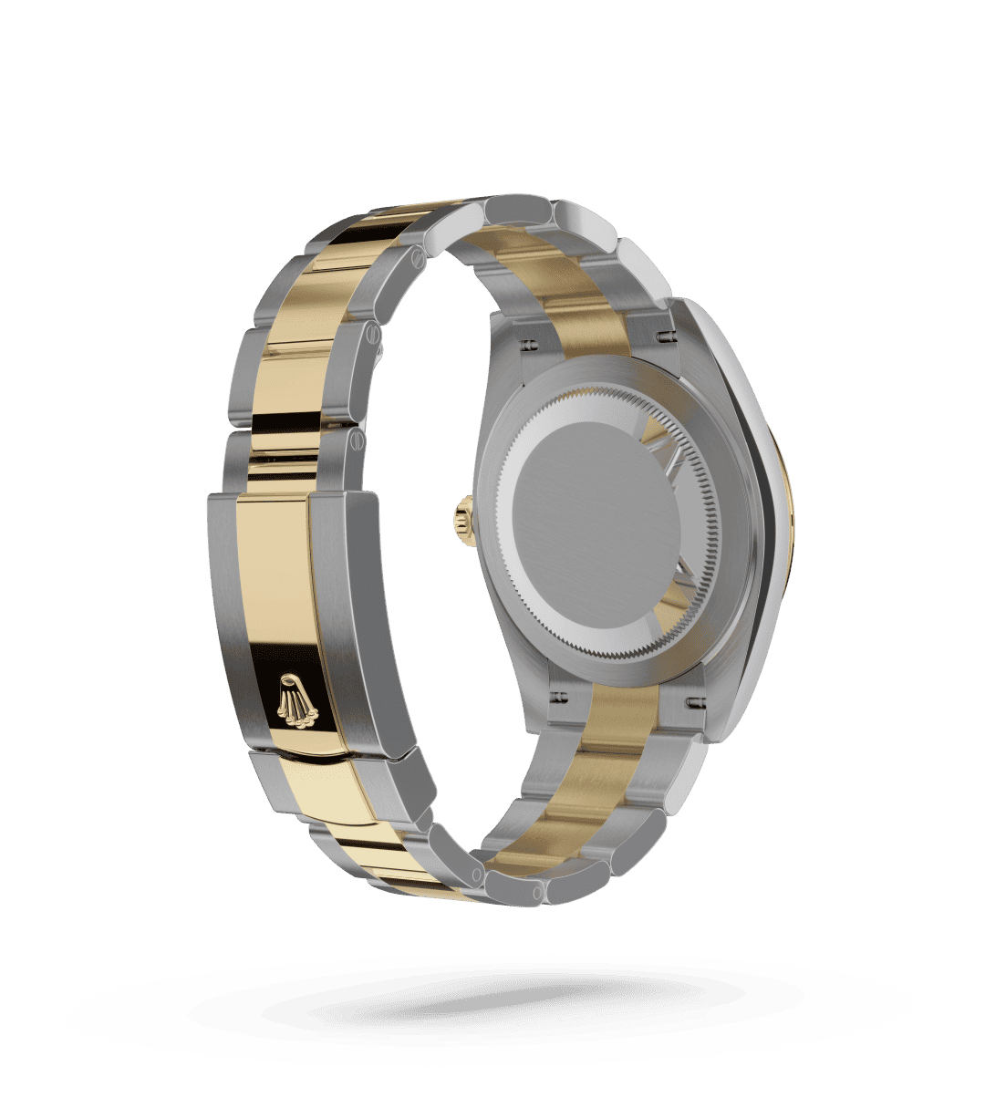Rolex Datejust 41 in Oyster, 41 mm, Oystersteel and yellow gold with a Bright black set with diamonds dial, Fluted bezel, and Oyster, three-piece solid links bracelet
