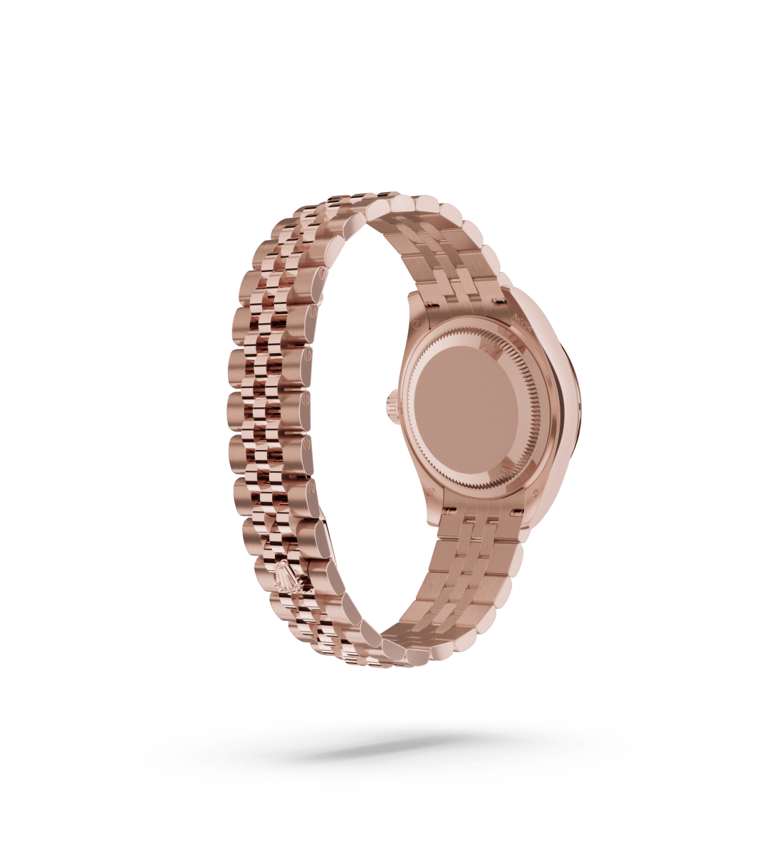 Rolex Lady-Datejust in Oyster, 28 mm, Everose gold with a Aubergine set with diamonds dial, Fluted bezel, and Jubilee, five-piece links bracelet