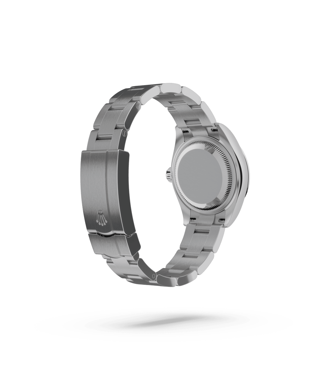 Rolex Oyster Perpetual 28 in Oyster, 28 mm, Oystersteel with a Zilverkleurig dial, Gewelfd bezel, and Oyster, massieve driedelige schakels bracelet