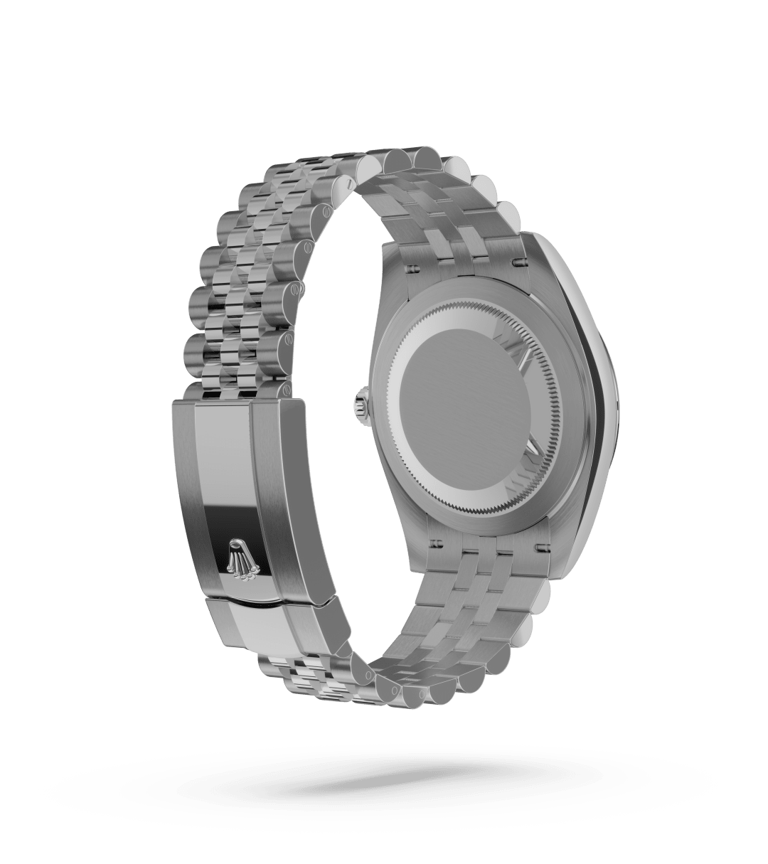 Rolex Datejust 41 in Oyster, 41 mm, Oystersteel en witgoud with a Leigrijs, bezet met diamanten dial, Gekarteld bezel, and Jubilee, vijfdelige schakels bracelet