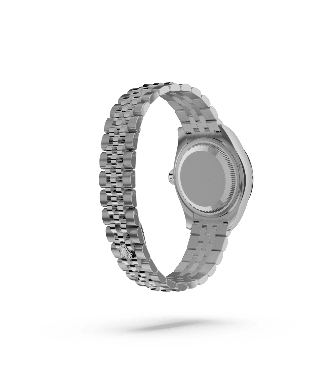 Rolex Lady-Datejust in Oyster, 28 mm, Oystersteel en witgoud with a Donkergrijs bezet met diamanten dial, Gekarteld bezel, and Jubilee, vijfdelige schakels bracelet