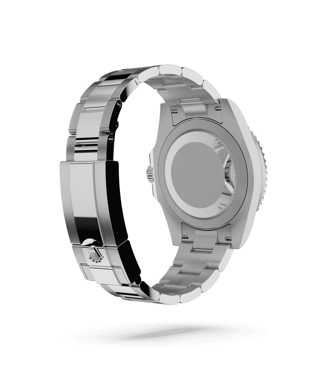 Rolex GMT-Master II in Oyster, 40 mm, Oystersteel with a Zwart dial, Bidirectioneel draaibare bezel met 24-uursaanduiding. Tweekleurige keramische Cerachrom-ring, grijs en zwart, gevormde cijfers en graadverdelingen bezel, and Oyster, massieve driedelige schakels bracelet