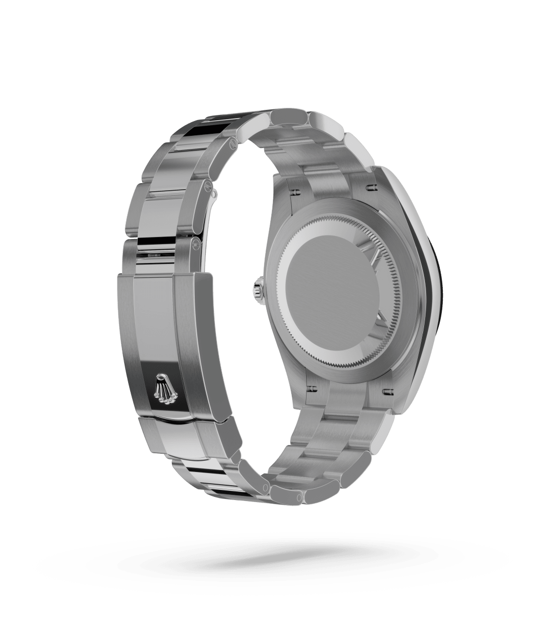 Rolex Datejust 41 in Oyster, 41 mm, Oystersteel with a Wit dial, Glad bezel, and Oyster, massieve driedelige schakels bracelet