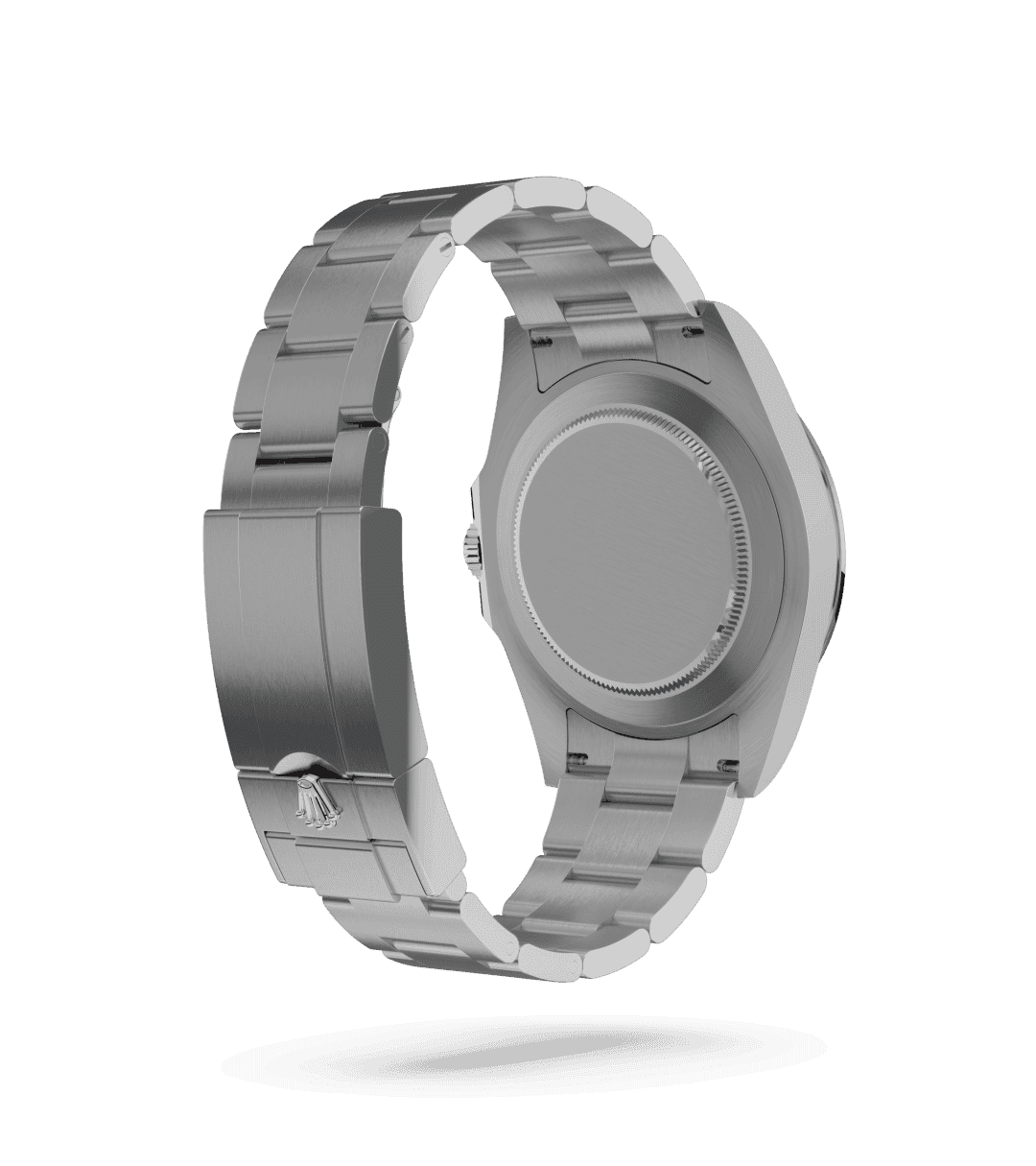 Rolex Explorer II in Oyster, 42 mm, Oystersteel with a Wit dial, Vast, 24-uurs schaalverdeling bezel, and Oyster, massieve driedelige schakels bracelet