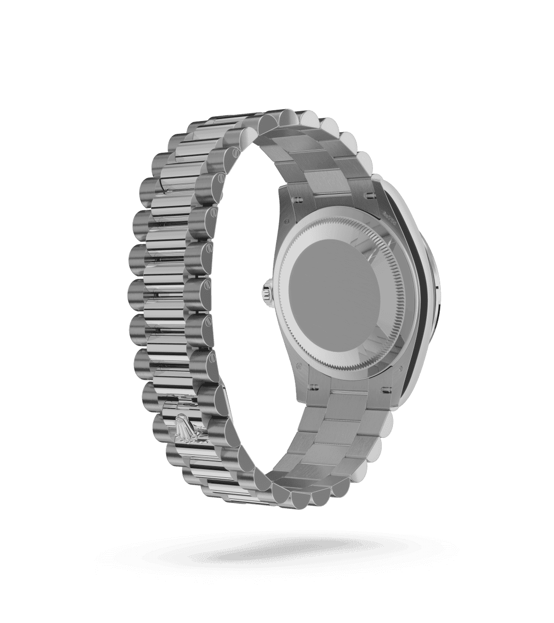 Rolex Day-Date 36 in Oyster, 36 mm, witgoud en diamanten with a Turkoois, bezet met diamanten dial, Bezet met diamanten bezel, and President, halfronde driedelige schakels bracelet