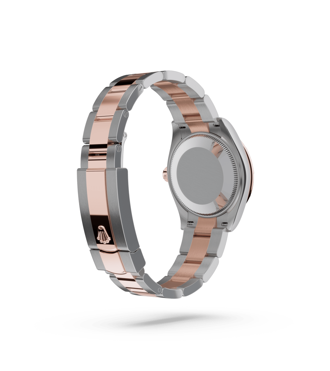 Rolex Datejust 31 in Oyster, 31 mm, Oystersteel, Everose gold and diamonds with a Chocolate set with diamonds dial, Domed, set with diamonds bezel, and Oyster, three-piece solid links bracelet