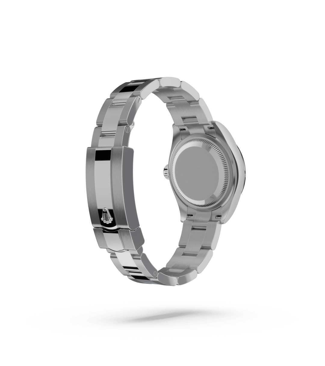 Rolex Lady-Datejust in Oyster, 28 mm, Oystersteel en witgoud with a Wit dial, Gekarteld bezel, and Oyster, massieve driedelige schakels bracelet