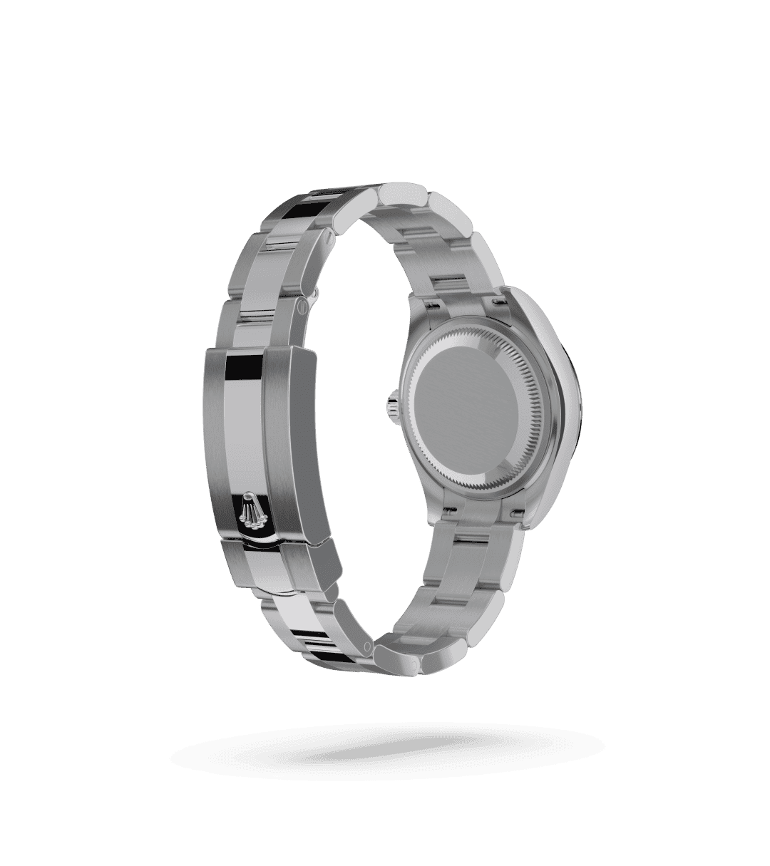 Rolex Lady-Datejust in Oyster, 28 mm, Oystersteel en witgoud with a Wit dial, Gekarteld bezel, and Oyster, massieve driedelige schakels bracelet