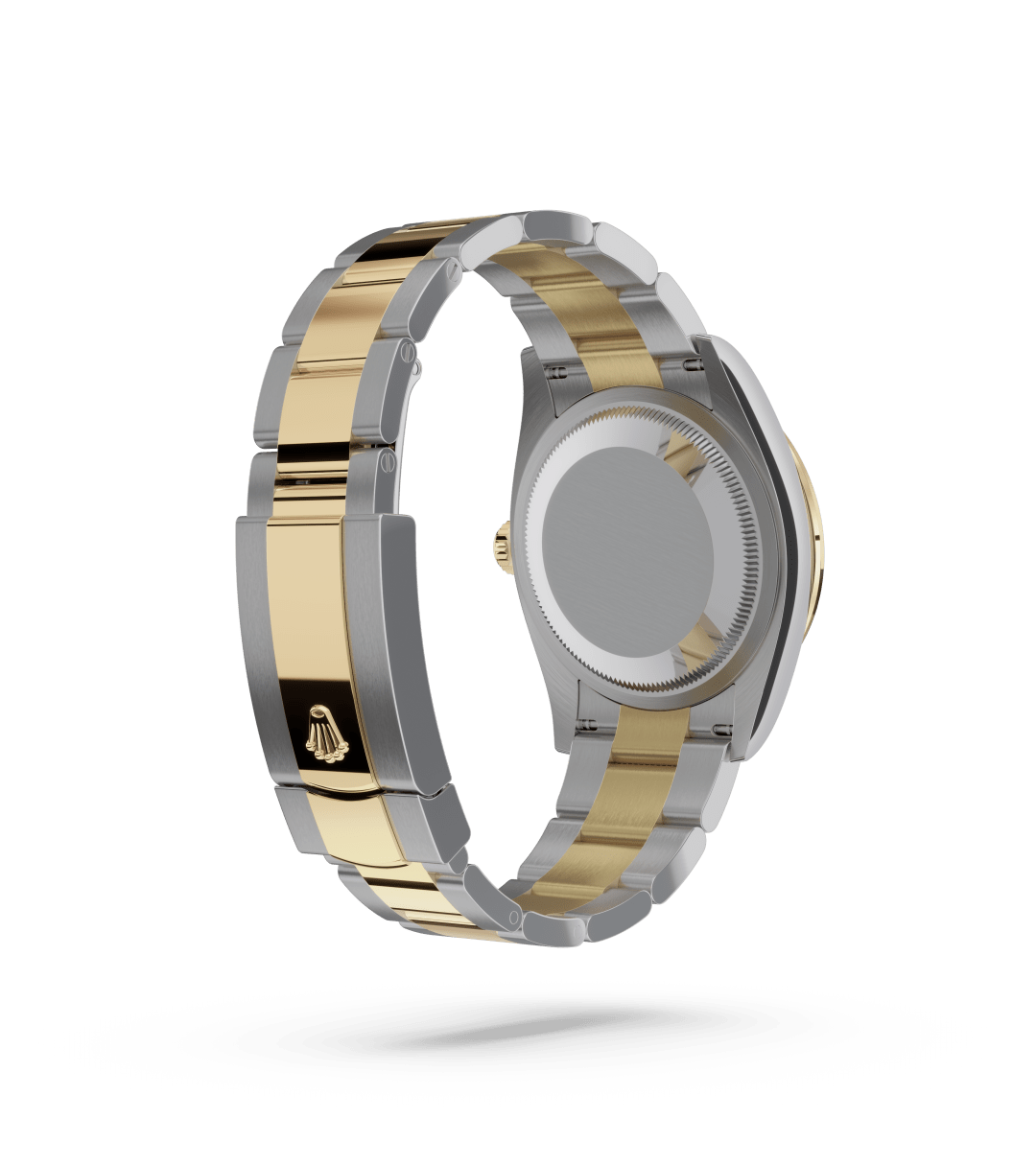 Rolex Datejust 36 in Oyster, 36 mm, Oystersteel, geelgoud en diamanten with a Olijfgroen bezet met diamanten dial, Bezet met diamanten bezel, and Oyster, massieve driedelige schakels bracelet