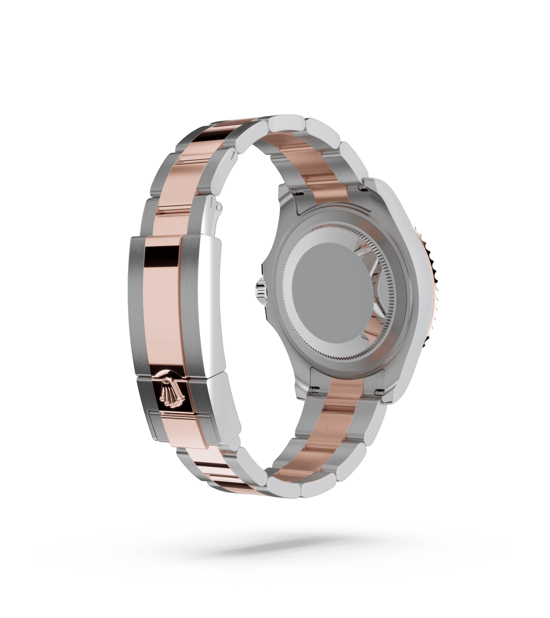 Rolex Yacht-Master 37 in Oyster, 37 mm, Oystersteel en Everose-goud with a Chocoladebruin dial, Bidirectioneel draaibare bezel van Everose-goud met 60-minutenverdeling en reliëfcijfers bezel, and Oyster, massieve driedelige schakels bracelet