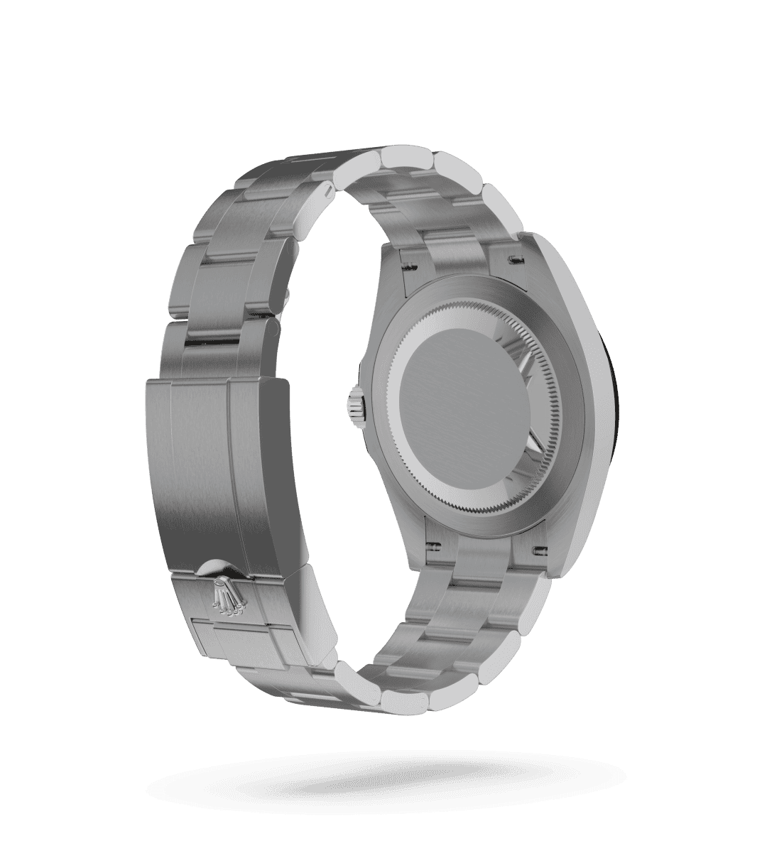 Rolex Air-King in Oyster, 40 mm, Oystersteel with a Zwart dial, Glad bezel, and Oyster, massieve driedelige schakels bracelet