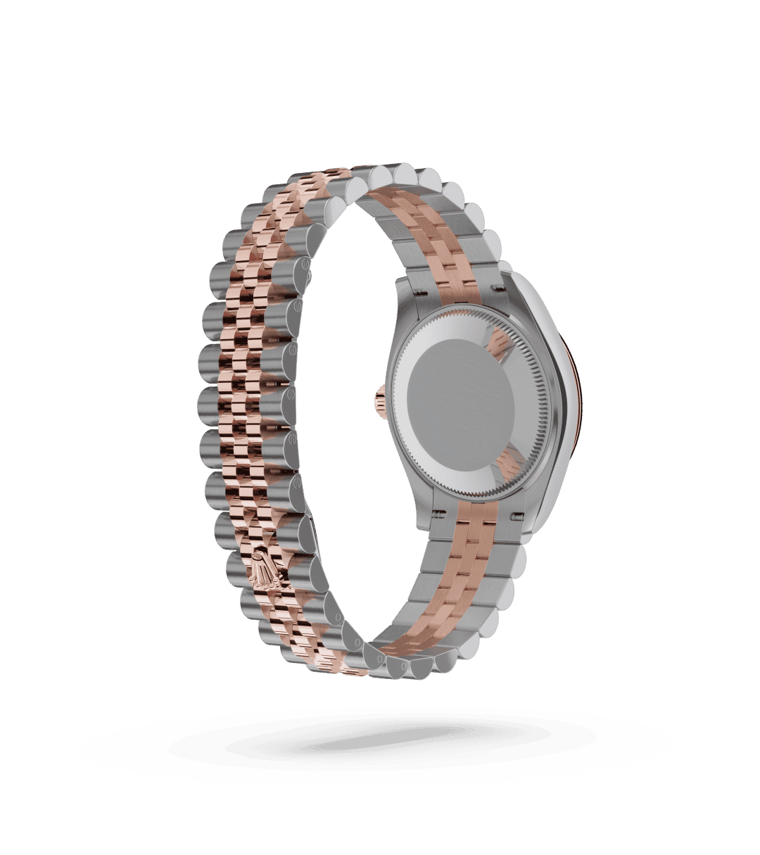 Rolex Datejust 31 in Oyster, 31 mm, Oystersteel en Everose-goud with a Leigrijs dial, Gewelfd bezel, and Jubilee, vijfdelige schakels bracelet