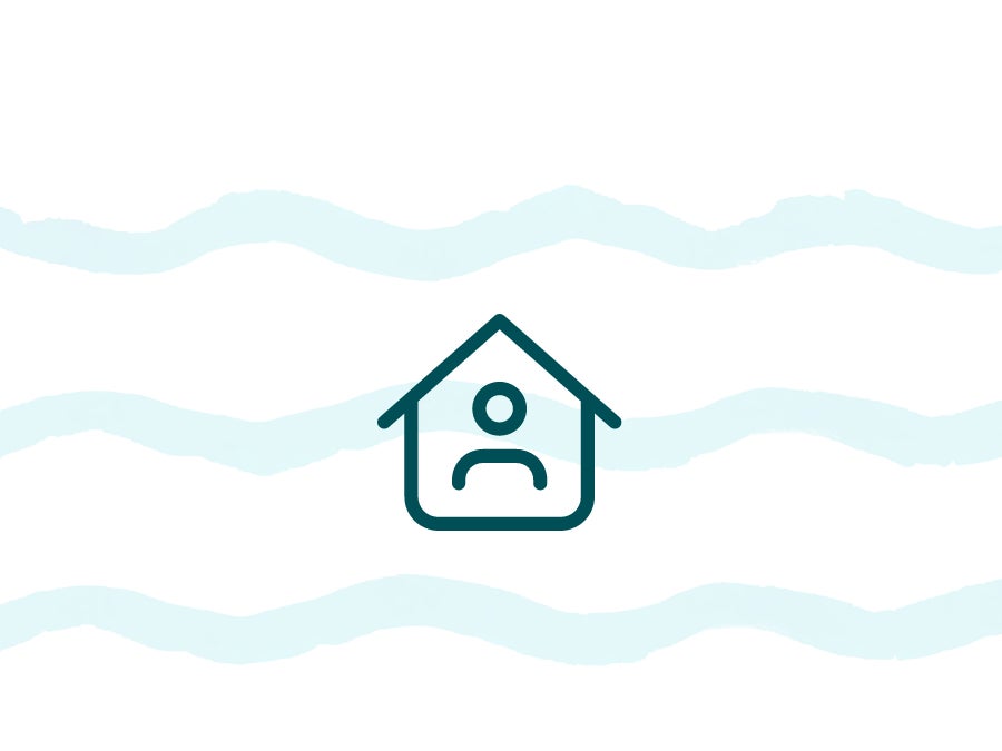 icoon persoon in huis