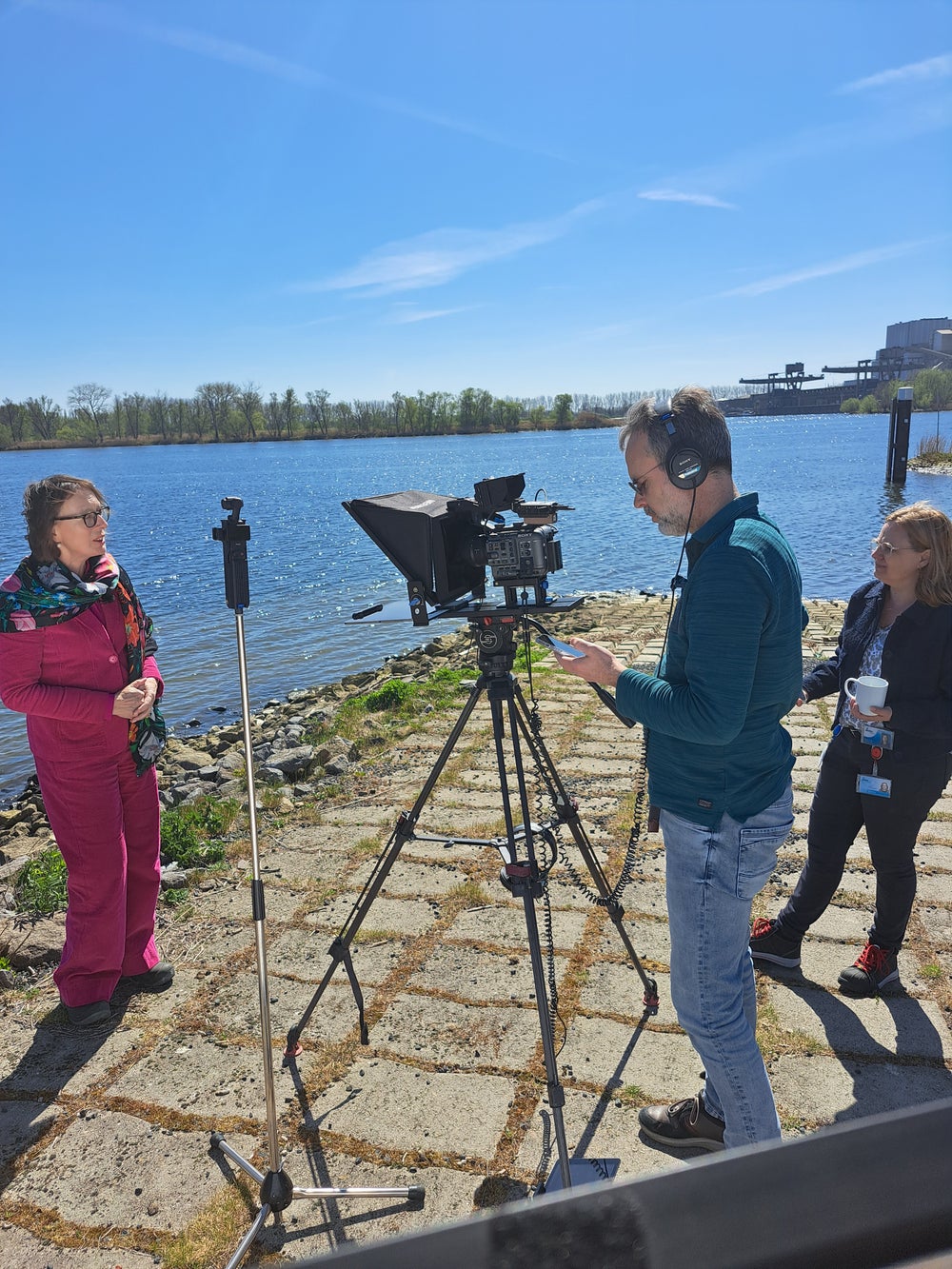 Annette voor de camera