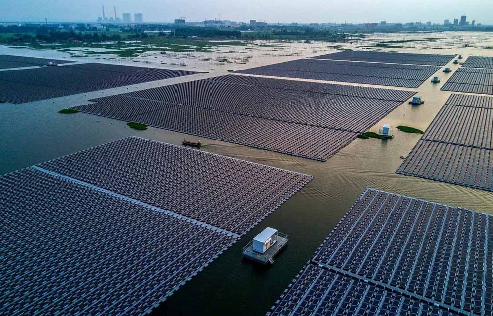 Drijvend zonnepark van Evides 