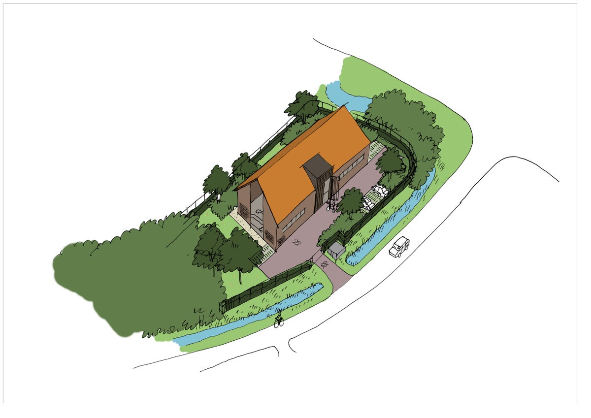 Artist impression pompstation Woensdrecht.