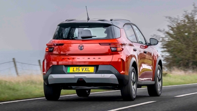 Vauxhall Frontera EV driving, rear view