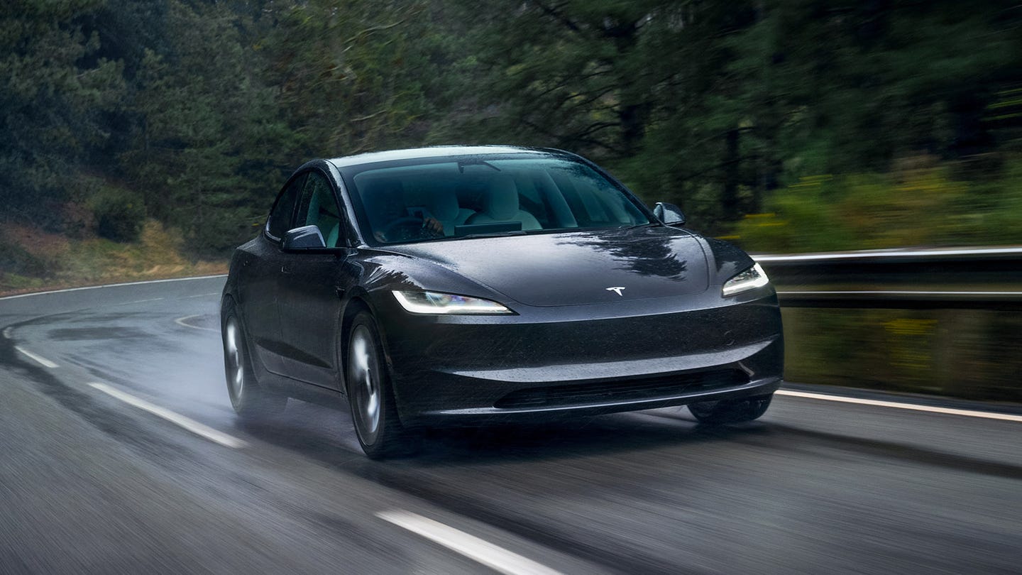 Tesla Model 3 front three quarters