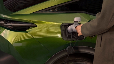 Review – Peugeot E-408 – charging detail