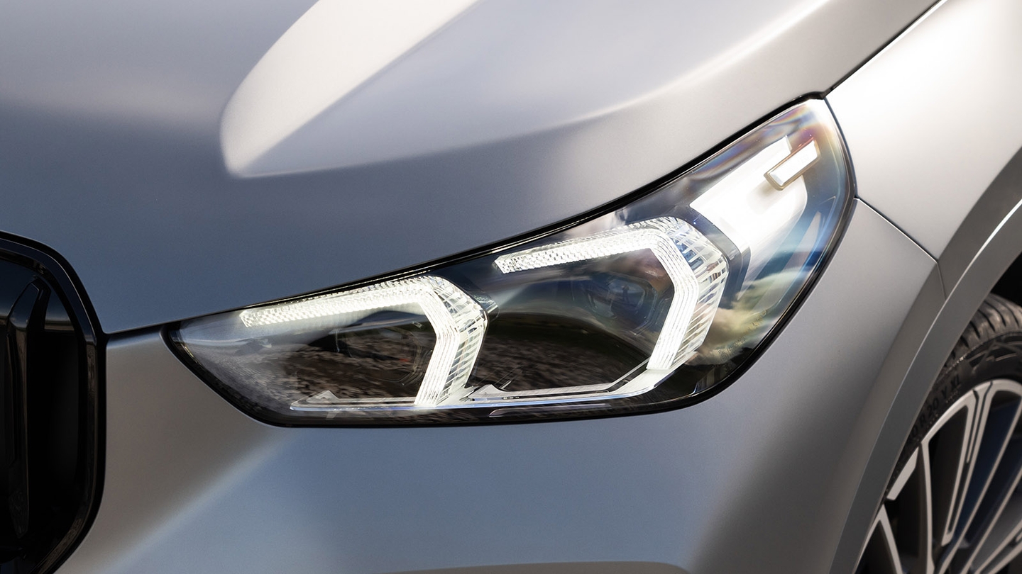 BMW X1 review headlight detail