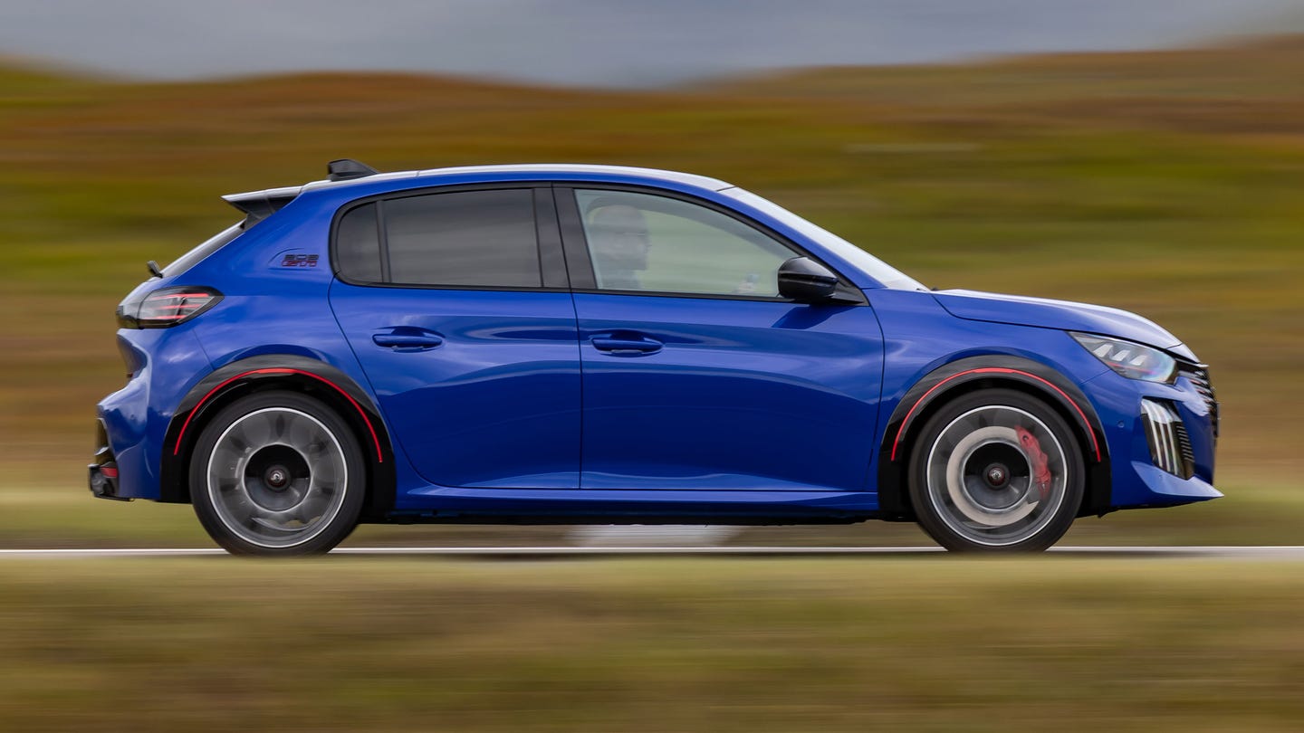 Peugeot E-208 GTi driving side view