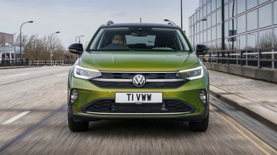 Volkswagen Taigo driving front view