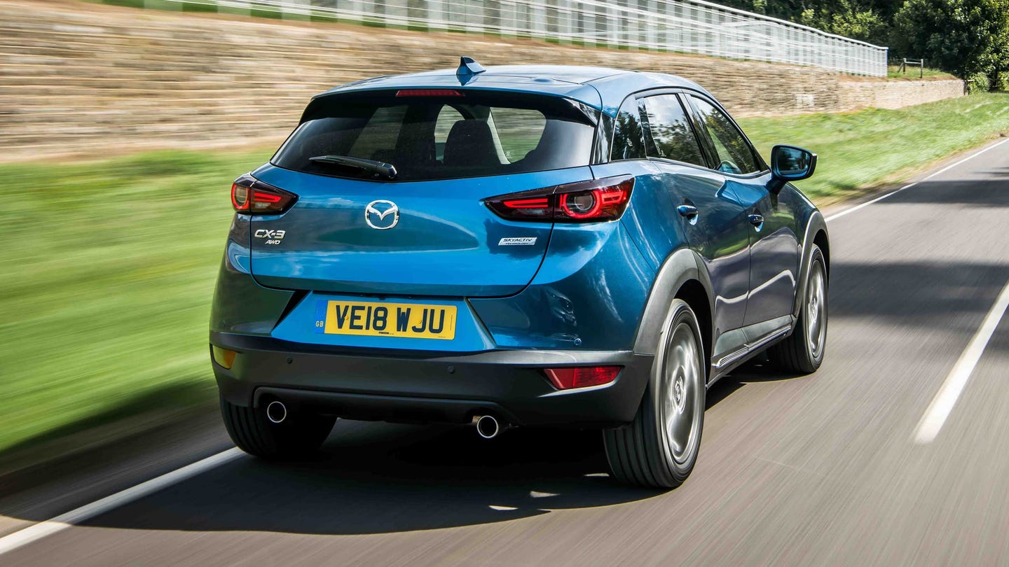 Mazda CX-3 driving rear view