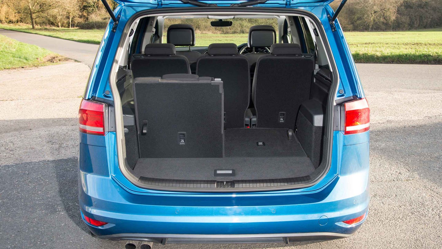 Volkswagen Touran boot with six seats up