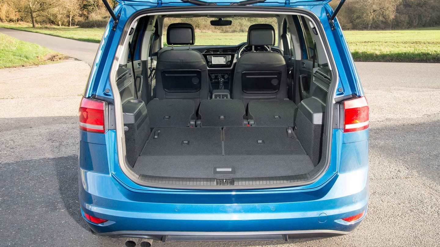 Volkswagen Touran boot with the second and third rows of seats folded