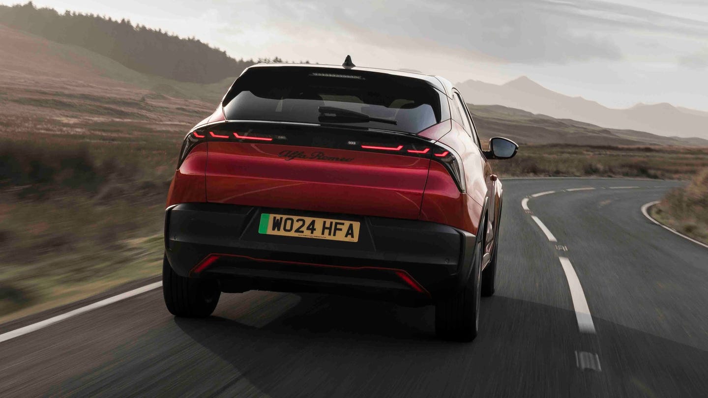 Alfa Romeo Junior driving rear view