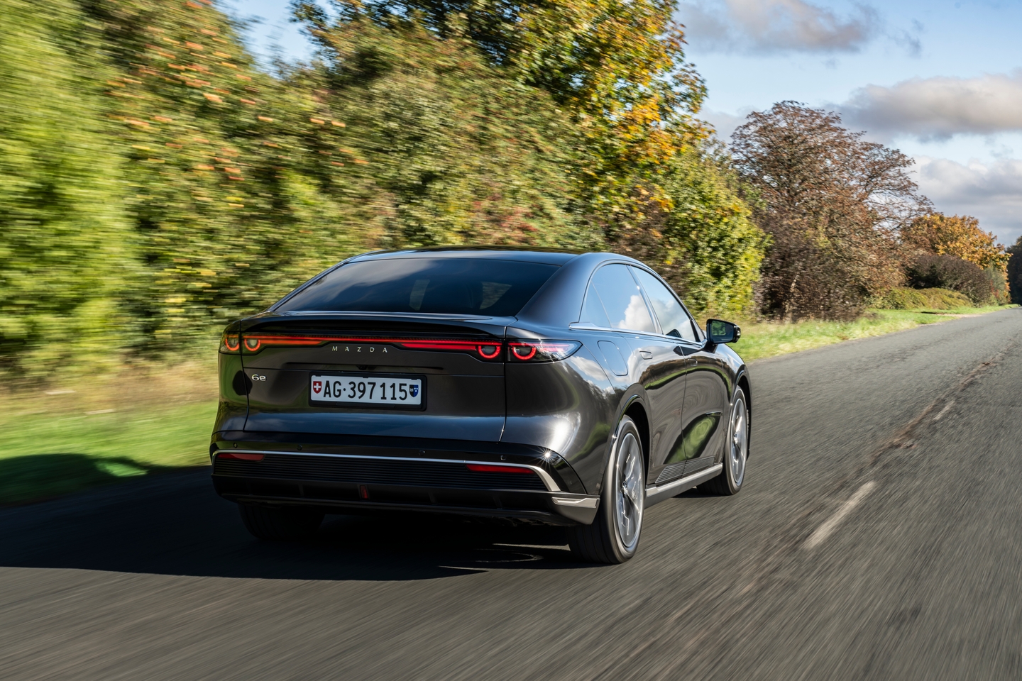 Mazda 6e rear driving
