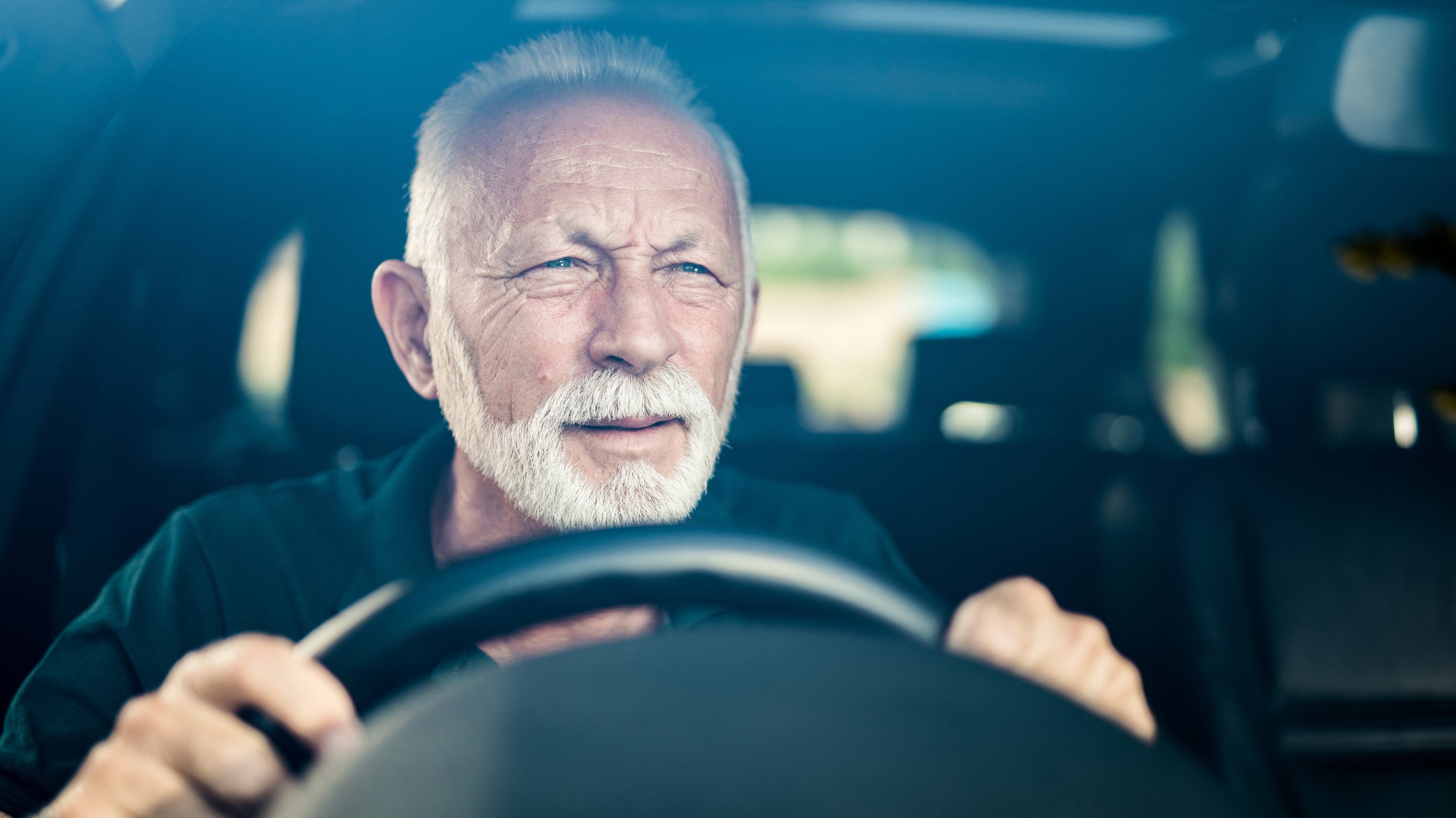 Elderly driver with bad vision