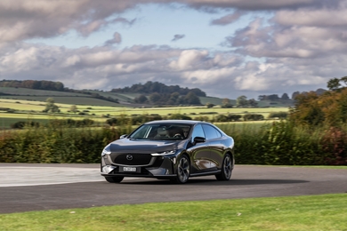 Mazda 6e front driving wide